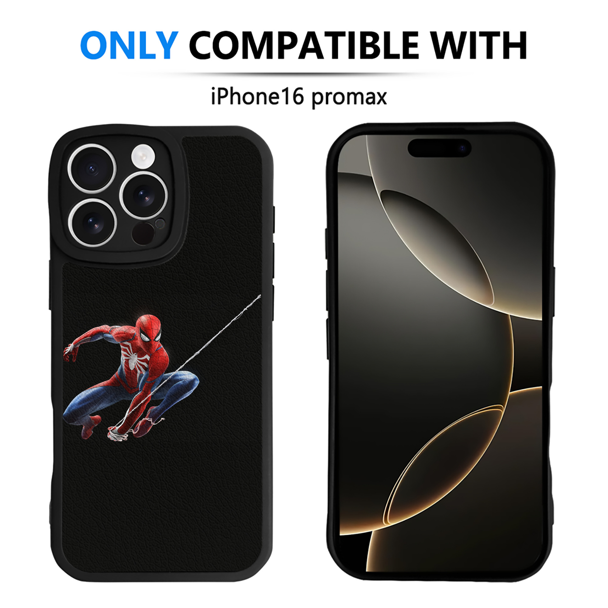 Spider Man スパイダーマン 【iPhone 16シリーズ対応】シリコンスマホケース（レザー調） 材質：シリコン